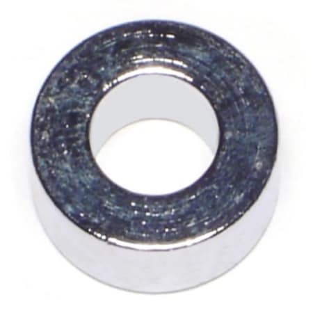 Midwest Fastener Round Spacer, Chrome Steel, 3/8 in Overall Lg, 3/8 in Inside Dia, 5 PK 74263